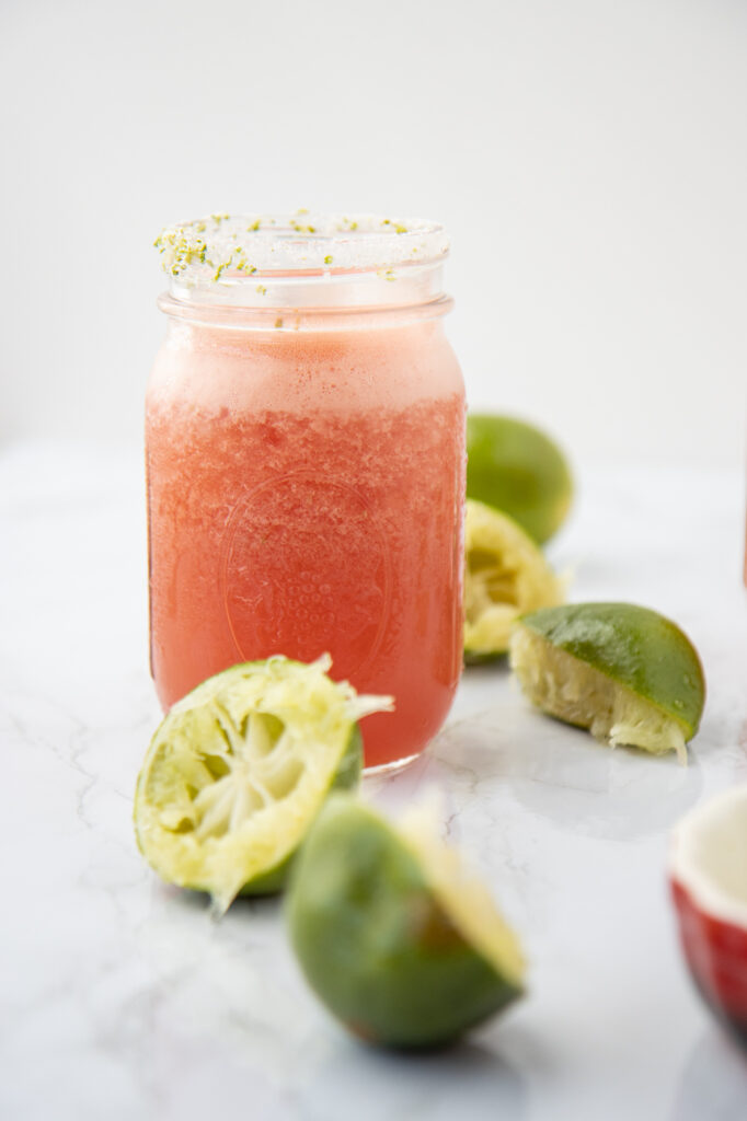 watermelon margarita with limes