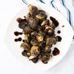 roasted brussels sprouts with raspberry balsamic glaze