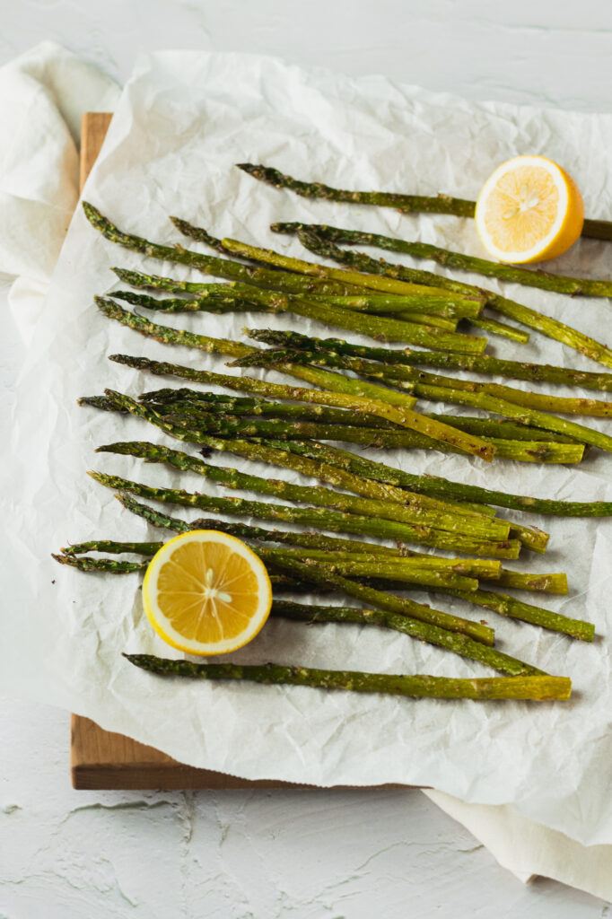 roasted asparagus with lemon