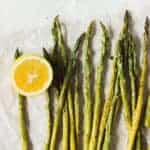 roasted asparagus with lemon