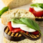 balsamic grilled eggplant sandwiches