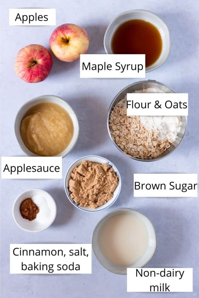 apple oat muffin ingredients