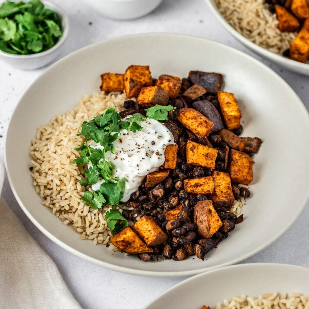 Sheet Pan Sweet Potatoes and Black Bean Bowls Toshi's Table
